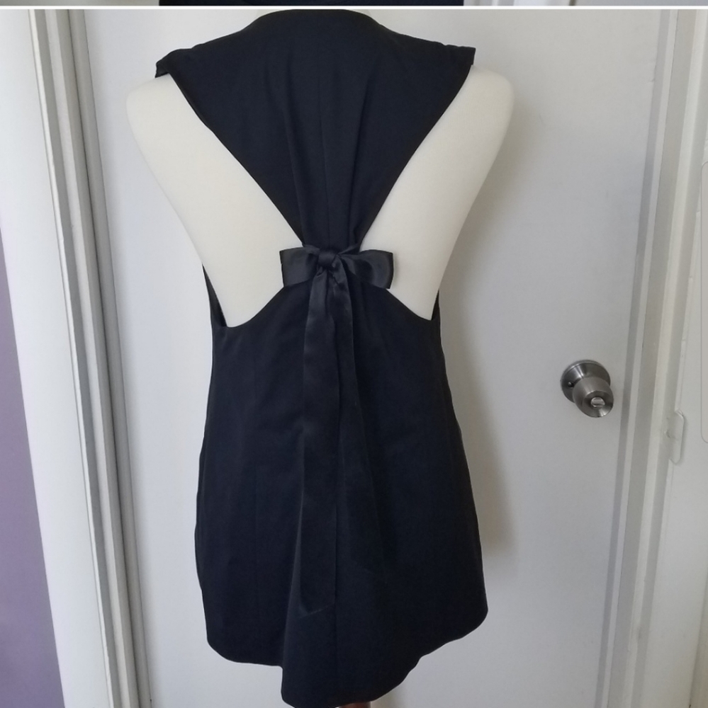 Leith Tuxedo Style Vest Long Line Size M - image 3